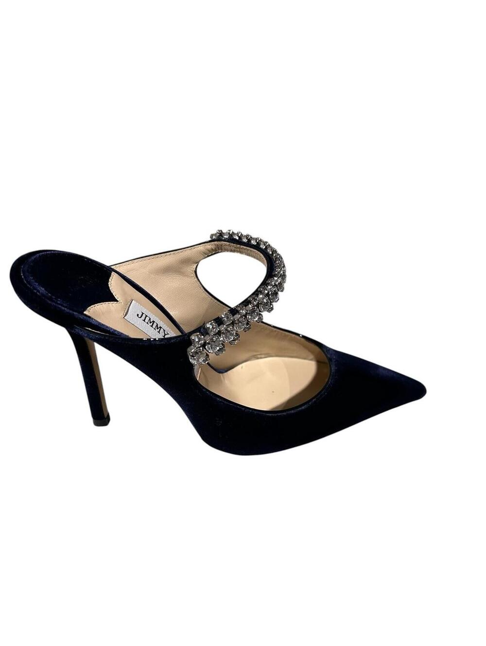 Jimmy Choo Bing Velvet Mules(PLEASE REQUEST YOUR SIZE BEFORE PURCHASING)